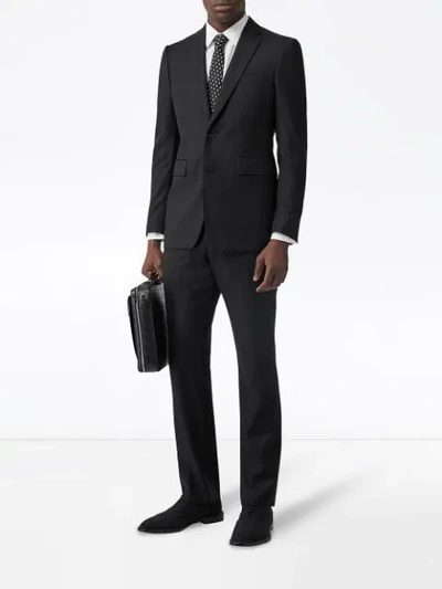 Shop Burberry Classic Fit Wool Suit In Black