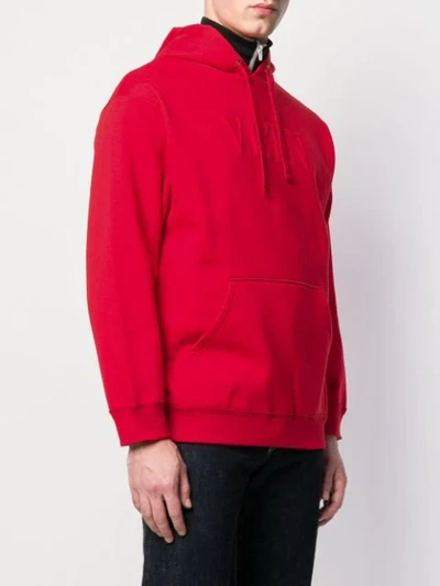 Shop Valentino Vltn Motif Hoodie In Red