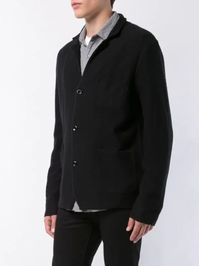 Shop Alex Mill Buttoned Knit Jacket In Black