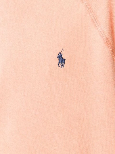 Shop Polo Ralph Lauren Contrast Logo Jumper In Orange