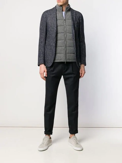 Shop N•peal Quilted Zipped Gilet In Grey