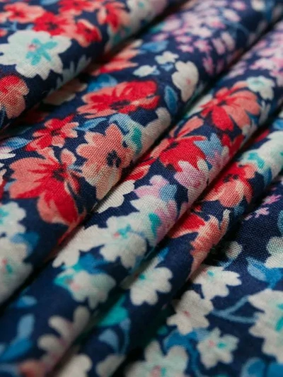 Shop Engineered Garments Floral Print Long-sleeve Shirt In Blue