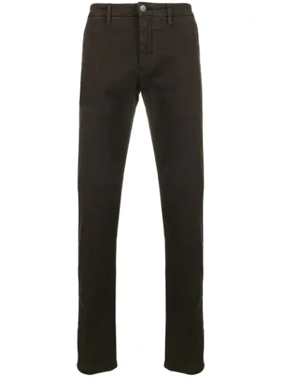 Shop Siviglia Slim Fit Chino Trousers In Brown