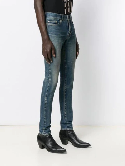 Shop Saint Laurent Skinny Jeans In Blue