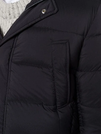 Shop Herno Hooded Puffer Jacket In Black