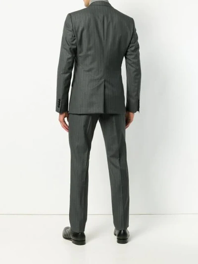 Shop Dolce & Gabbana Striped Two-piece Suit In Grey