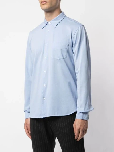 Shop Aspesi Jersey Piqué Shirt In Blue