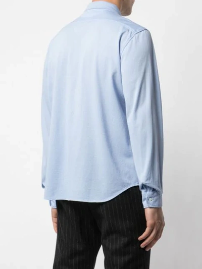 Shop Aspesi Jersey Piqué Shirt In Blue