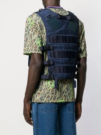 Shop Junya Watanabe Utilitarian Waistcoat In Blue