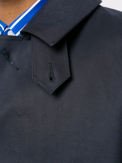 Shop Mackintosh Dunkeld Bonded Cotton Coat In Blue