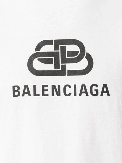 BALENCIAGA BB BALENCIAGA T-SHIRT - 白色