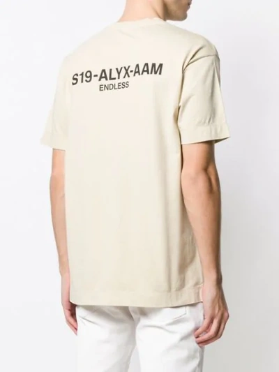 Shop Alyx T-shirt Mit Brusttasche In Neutrals