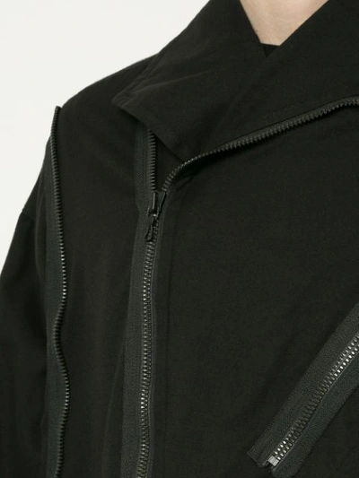 Shop Julius Zipped Coat In Black