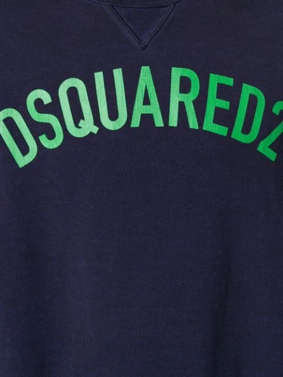 Shop Dsquared2 Sweatshirt Mit Logo In Blue