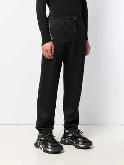 GIVENCHY ZIPPED POCKET TRACK PANTS - 黑色