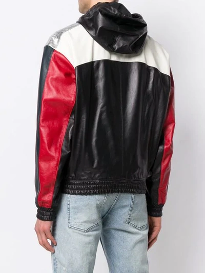 Shop Dolce & Gabbana Colour Block Zipped Jacket In Black