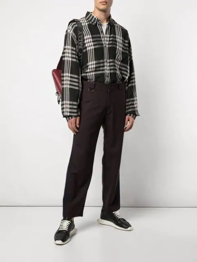 Shop Marni Checked Oversized Shirt In Black