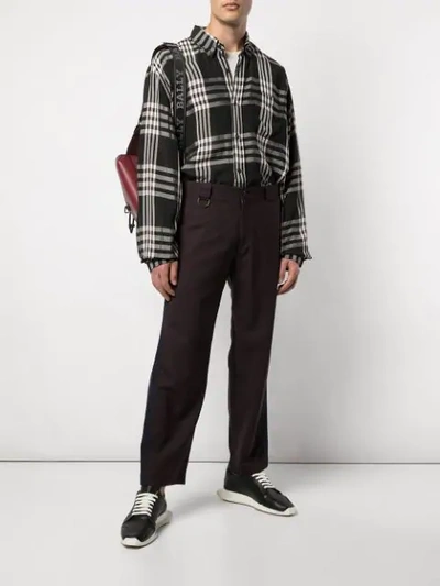 MARNI CHECKED OVERSIZED SHIRT - 黑色