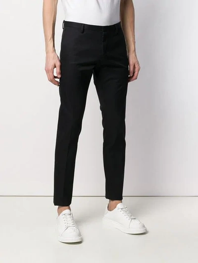 Shop Dsquared2 Tailored Chino Trousers In Black