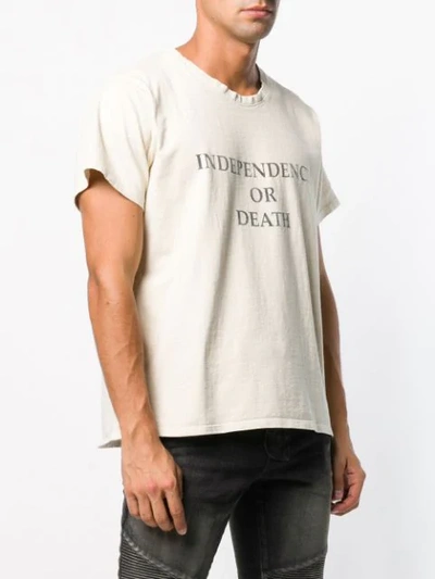 Shop Rhude Gun Club T-shirt In Neutrals