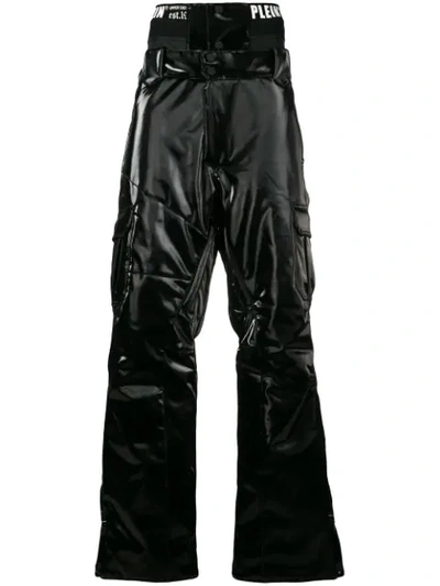 Shop Philipp Plein Coated Ski Trousers In Black