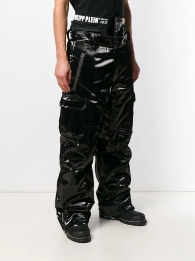 PHILIPP PLEIN COATED SKI TROUSERS - 黑色