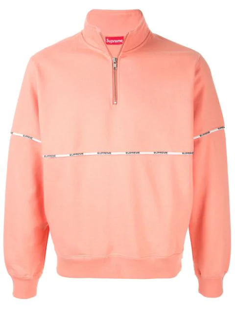 supreme piping half zip