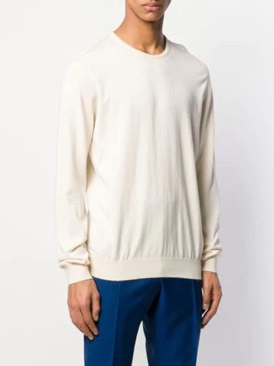 Shop Maison Margiela Crew Neck Jumper In Neutrals