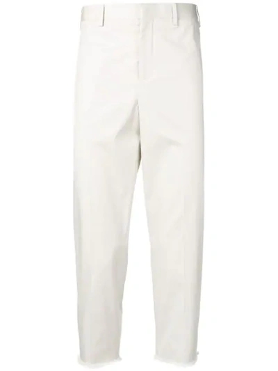 Shop Neil Barrett Tailored Cropped Trousers In Neutrals