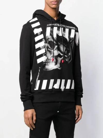 Shop Philipp Plein Skull Print Hoodie In Black