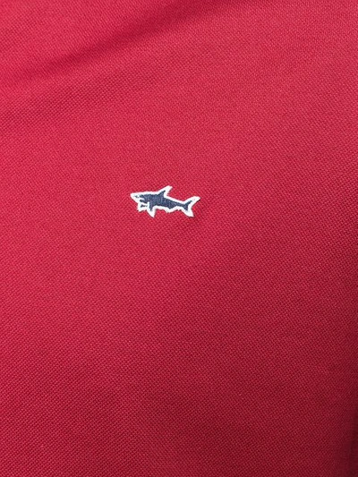 Shop Paul & Shark Embroidered Logo Polo Shirt In Red