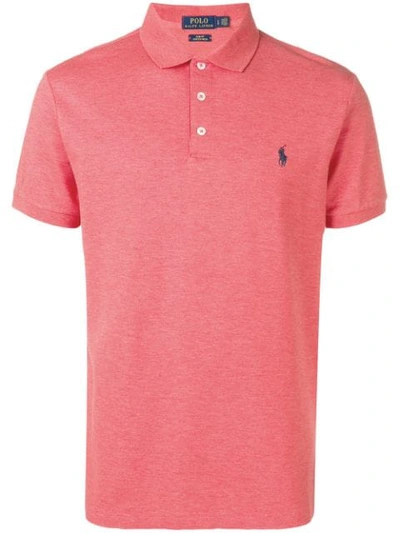 Shop Polo Ralph Lauren Logo Polo Shirt In Red