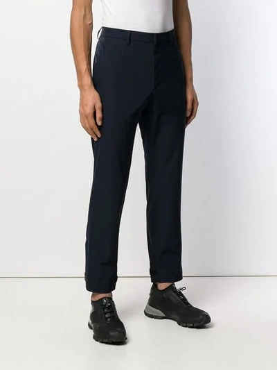 Shop Prada Straight Leg Trousers In F0124 Navy