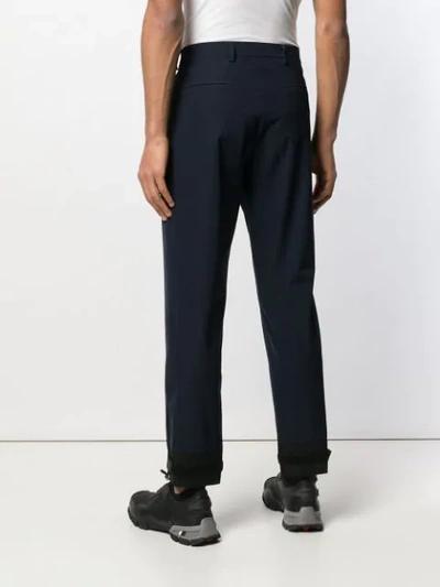 Shop Prada Straight Leg Trousers In F0124 Navy
