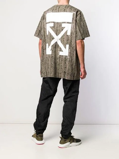 Shop Off-white Camouflage Arrow Print T-shirt In Green