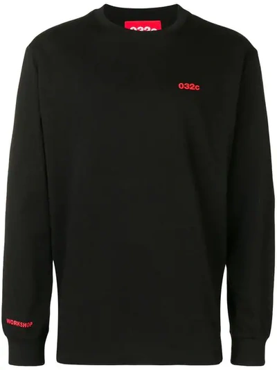 Shop 032c Graphic Print Sweatshirt - Black