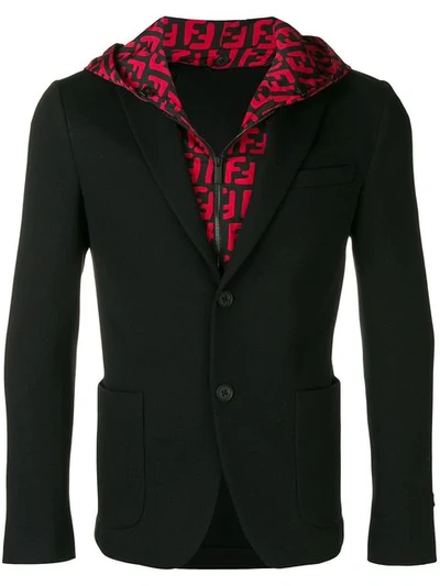 Fendi Sakko Mit Kapuze In Black