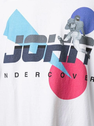 Shop Johnundercover Logo T-shirt In White