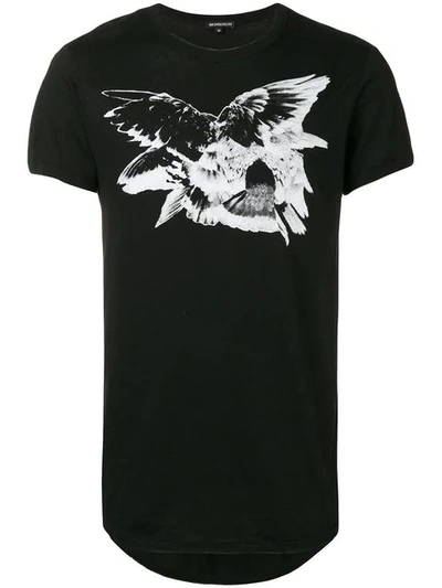 Shop Ann Demeulemeester Bird Print T-shirt In Black