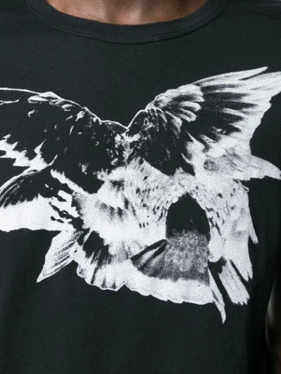 Shop Ann Demeulemeester Bird Print T-shirt In Black