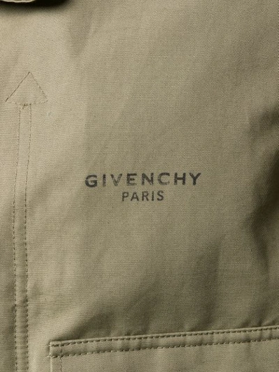 Shop Givenchy Layered Biker Jacket - Green