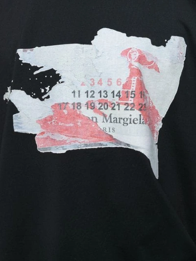 Shop Maison Margiela Destroyed Logo Print T-shirt In Black