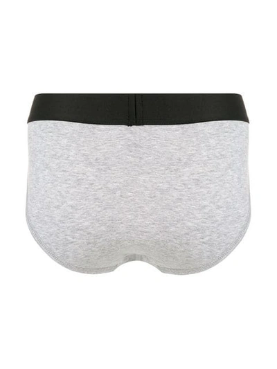 Shop Dsquared2 Logo Band Briefs In Grey