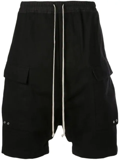 Shop Rick Owens Shorts Mit Tiefem Schnitt In Black