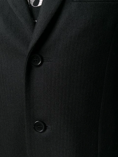Shop Saint Laurent Single Breasted Formal Coat In Black