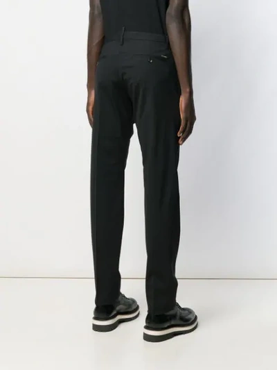 DSQUARED2 SLIM-FIT TAILORED TROUSERS - 黑色
