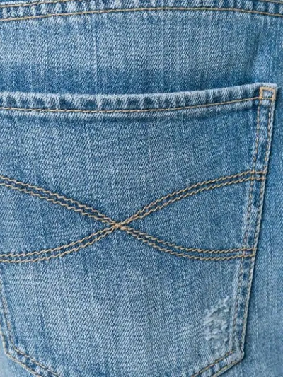 Shop Brunello Cucinelli Distressed Straight-leg Jeans In Blue