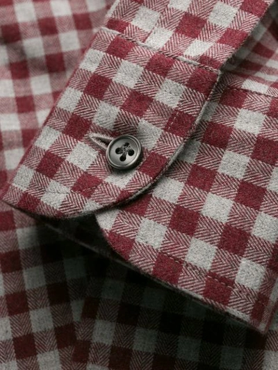 Shop Fay Check Button-down Shirt In Grey