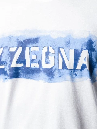 Shop Z Zegna T-shirt Mit Logo-print In White