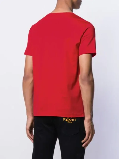 Shop Fendi Bag Bugs T-shirt In Red